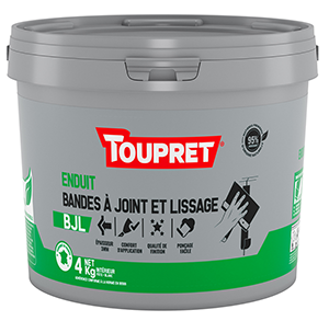 Enduit bande à joint et lissage BJL pâte TOUPRET 4kg